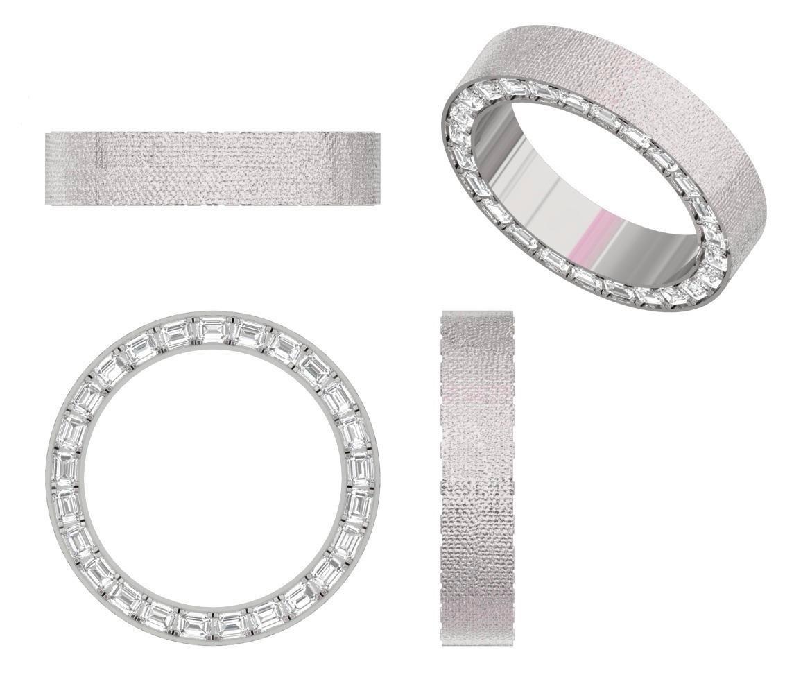 King's Emerald Cut Diamond Ring