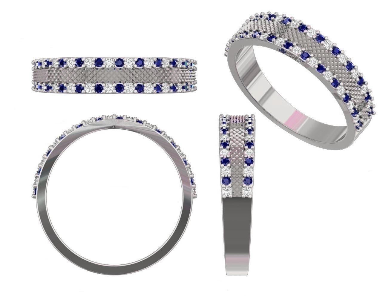 King's Sapphire and Diamond Ring