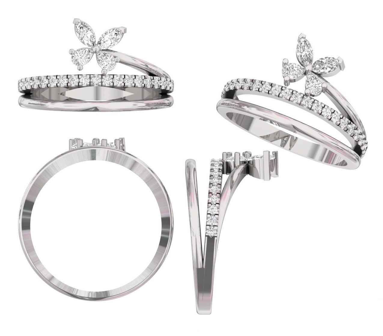Queens's Butterfly Diamond Ring