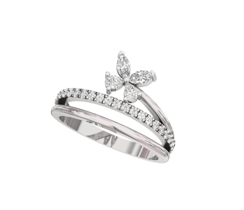 Queens's Butterfly Diamond Ring
